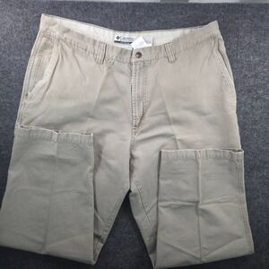 Columbia Canvas Utility Pants Mens 38x30 Tan Khaki Good Gorpcore Outdoor Rugged